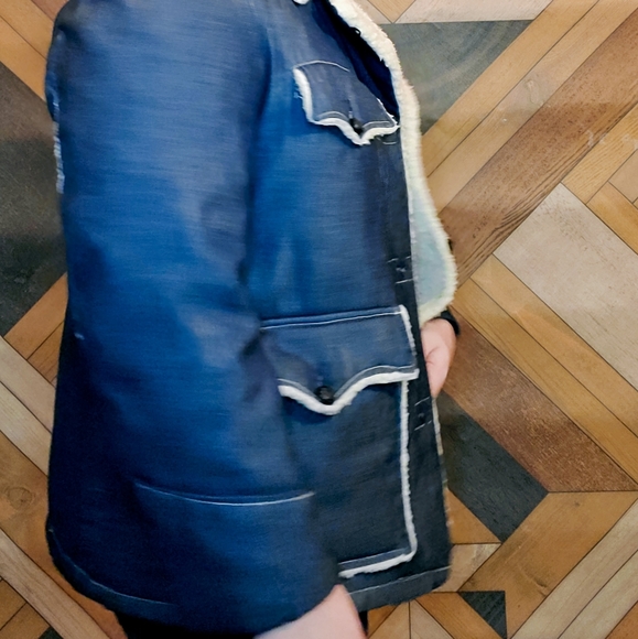 VTG 70's Sears Denim Sherling Trucker Coat - Picture 6 of 8